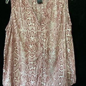 XL snake print sleeveless top
